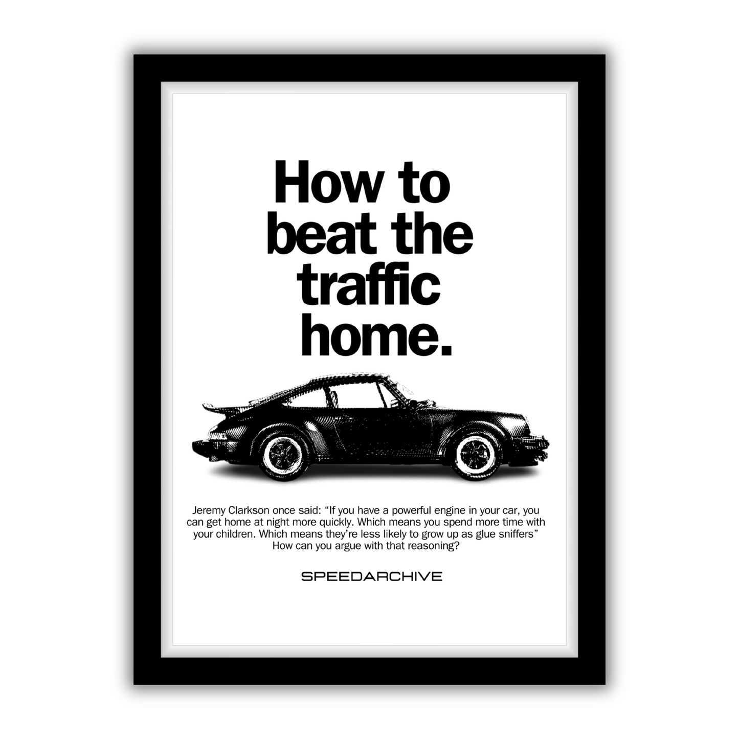Beat the Traffic Framed Poster